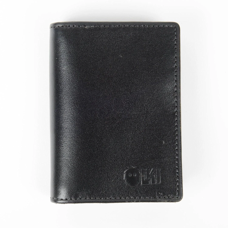 BILLETERA TARJETERO DE CUERO RFID OLKI TINGUIRIRICA - NEGRO - 1