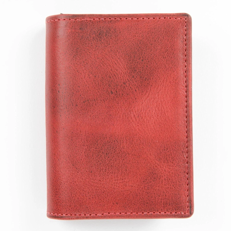 BILLETERA TARJETERO DE CUERO RFID OLKI TINGUIRIRICA - ROJO - 3