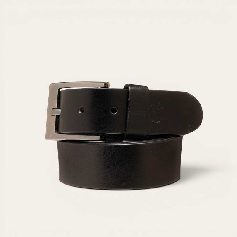 CINTURON CASUAL LISO CUERO GENUINO OLKI PEUMO - NEGRO - 1