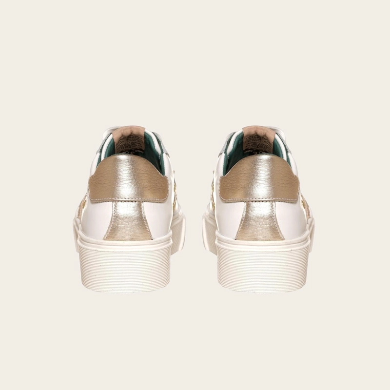 PRE ORDER - ZAPATILLA URBANA / CASUAL DE CUERO MUJER TRICAHUE OLKI - GOLD - 6