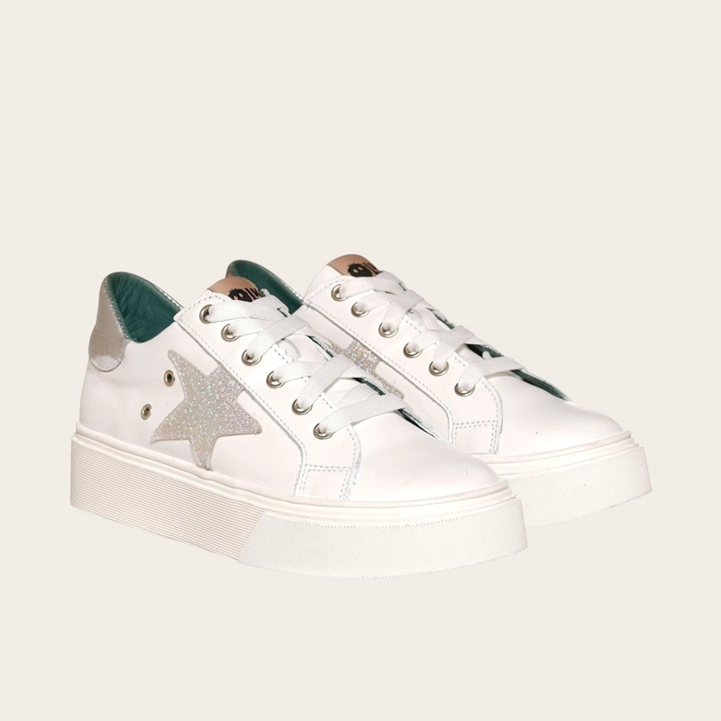 PRE ORDER - ZAPATILLA URBANA / CASUAL DE CUERO MUJER TRICAHUE OLKI - SILVER - 1