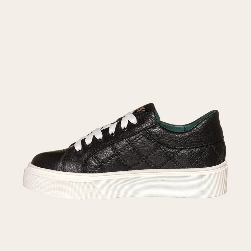 PRE ORDER - ZAPATILLA URBANA / ORIGINAL DE CUERO MUJER REAL OLKI - NEGRO - 4