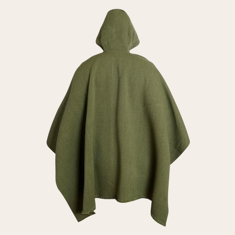 PONCHO CLASICO DE LANA PREMIUM OLKI - VERDE - 3