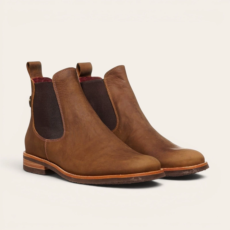 BOTIN DE CUERO CHELSEA HOMBRE TUPUNGATO OLKI - CAFE CAMEL - 1