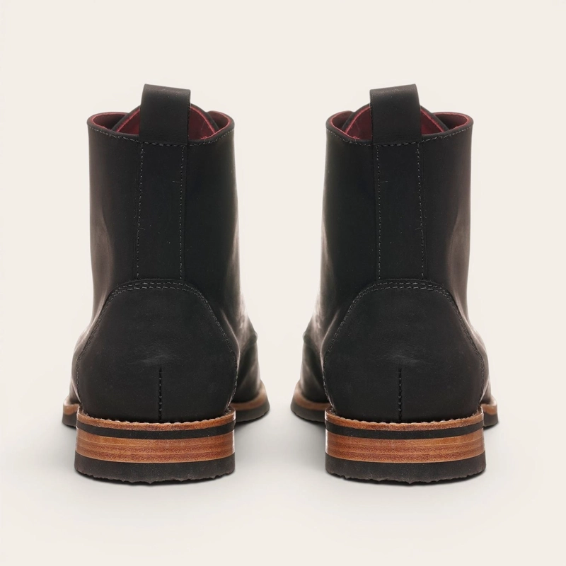 BOTIN DE CUERO CORDONES HOMBRE OSORNO OLKI - NEGRO - 5