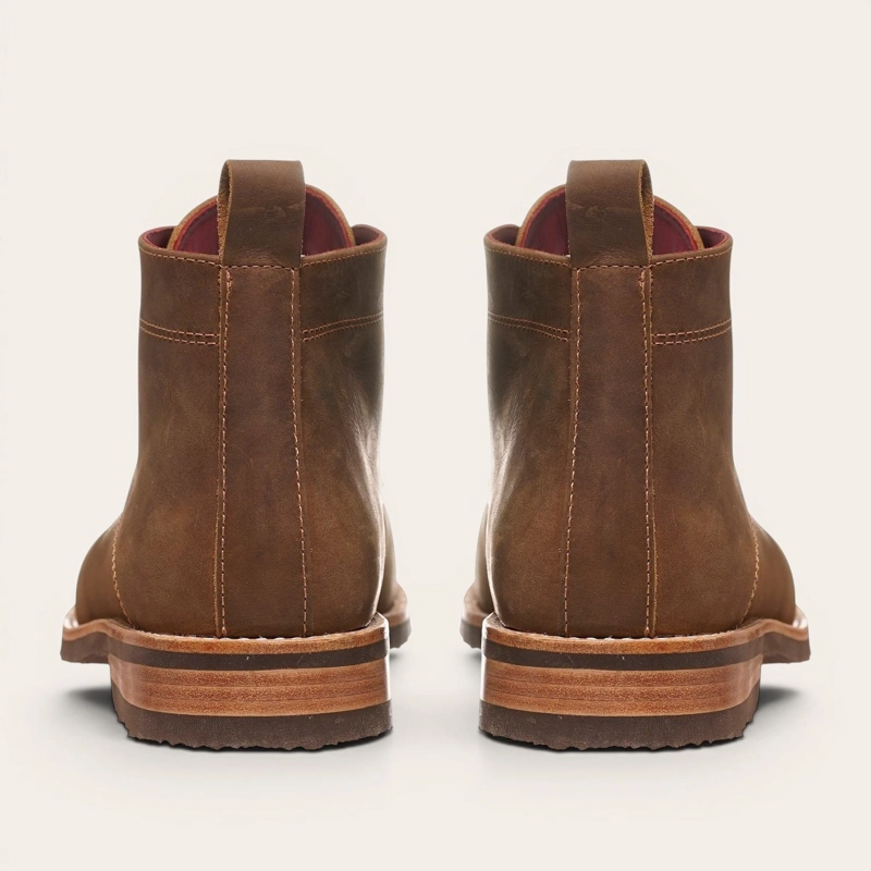 BOTIN DE CUERO CASUAL HOMBRE LLAIMA OLKI - CAFE  CAMEL - 5