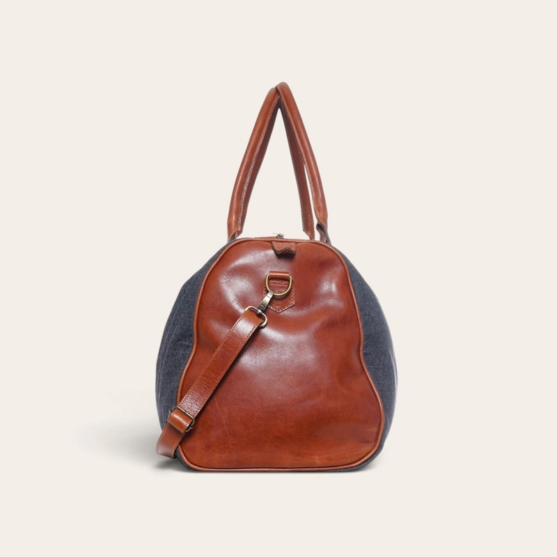 BOLSO DE VIAJE FUTALEUFU DE MEZCLILLA OLKI - AZUL - 3