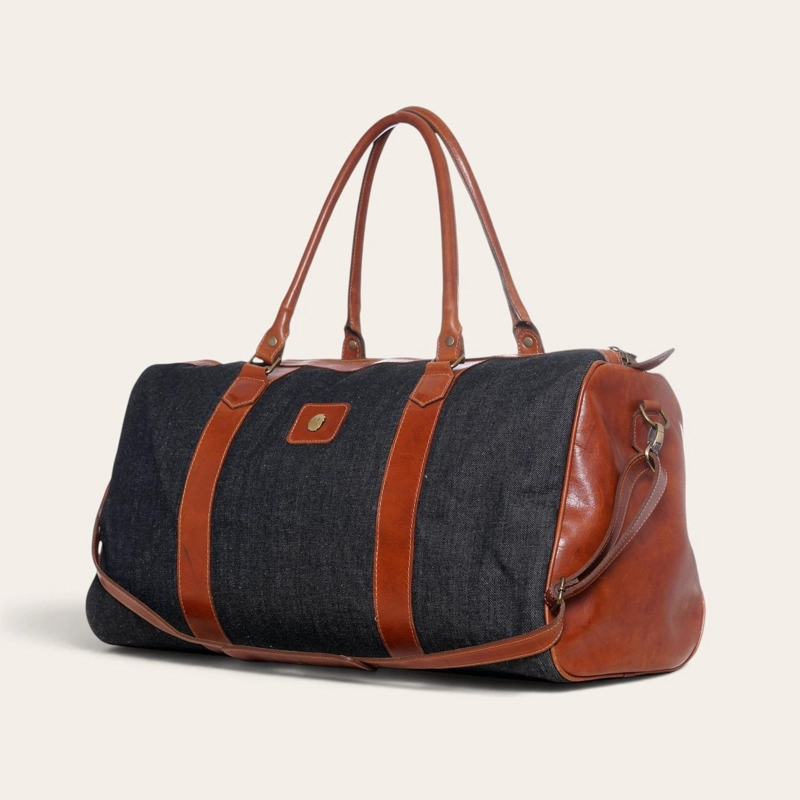 BOLSO DE VIAJE FUTALEUFU DE MEZCLILLA OLKI - GRIS - 1