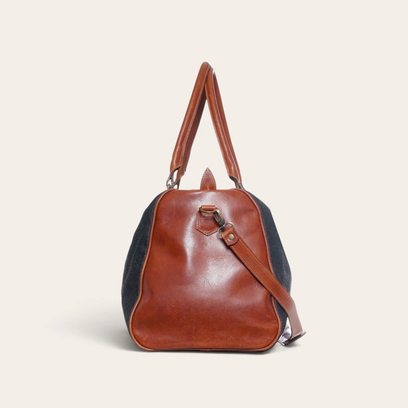 BOLSO DE VIAJE FUTALEUFU DE MEZCLILLA OLKI - GRIS - 3