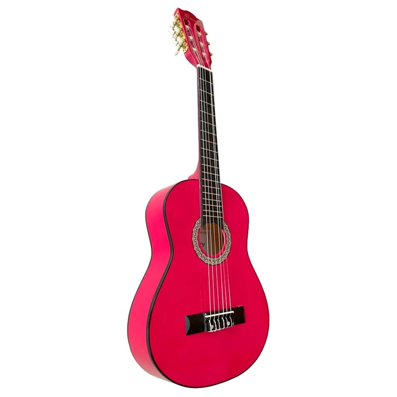 GUITARRA ACUSTICA ROSA CON FUNDA PARA NIÑO MERCURY MCG 30PK - 2
