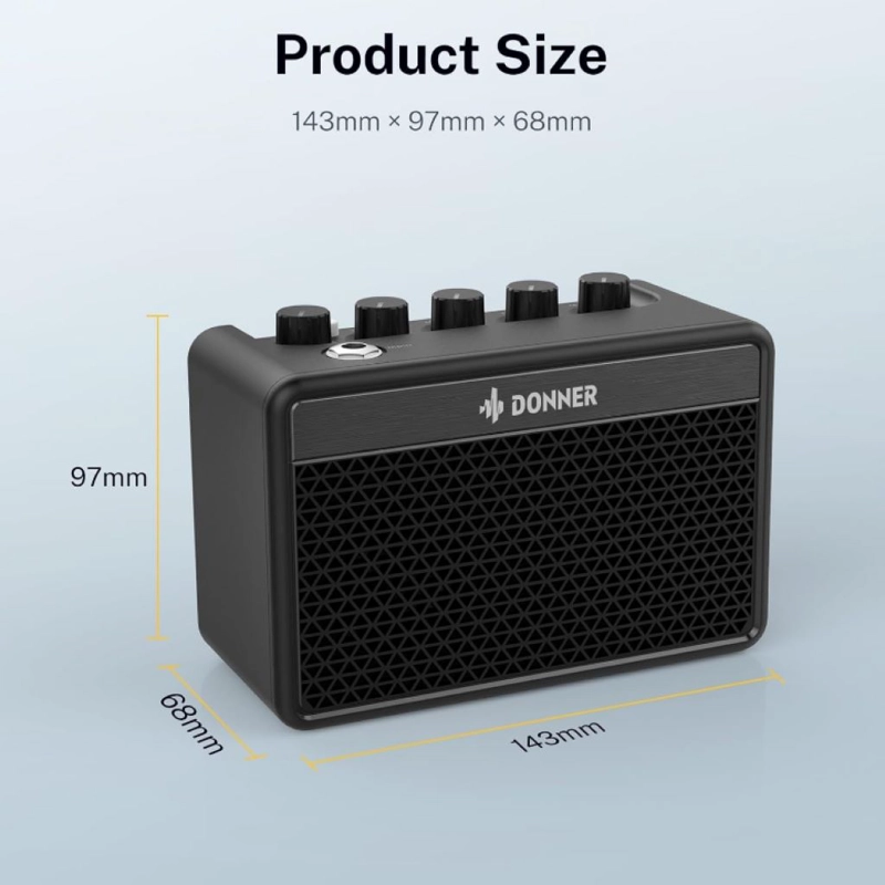 MINI AMPLIFICADOR DE GUITARRA PORTATIL DONNER DA 10 - 2