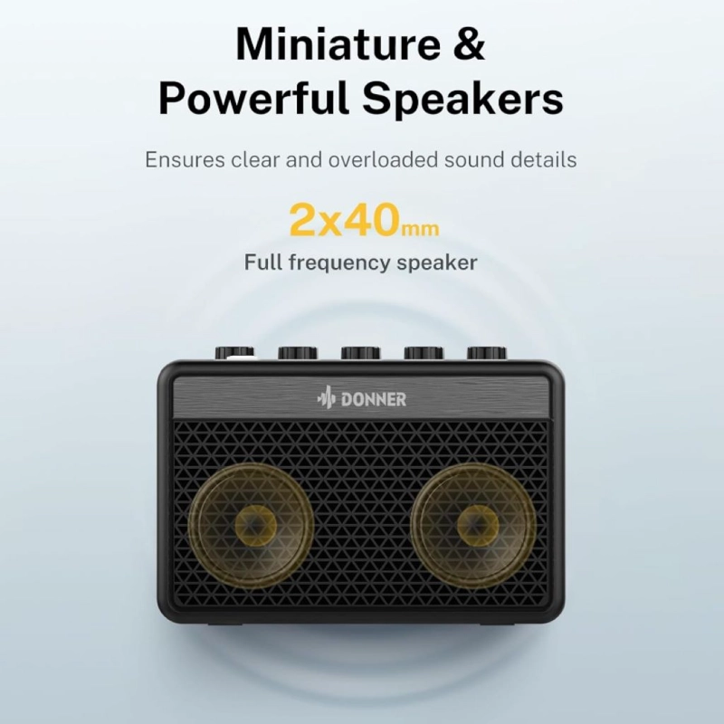 MINI AMPLIFICADOR DE GUITARRA PORTATIL DONNER DA 10 - 5
