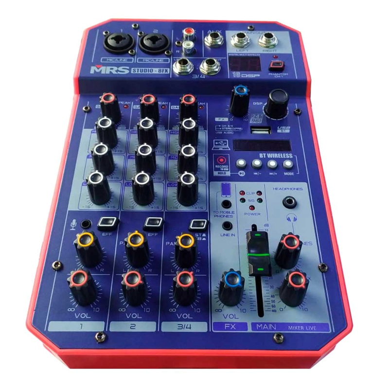MIXER MEZCLADOR DE ESTUDIO MRS STUDIO FX8 - 2