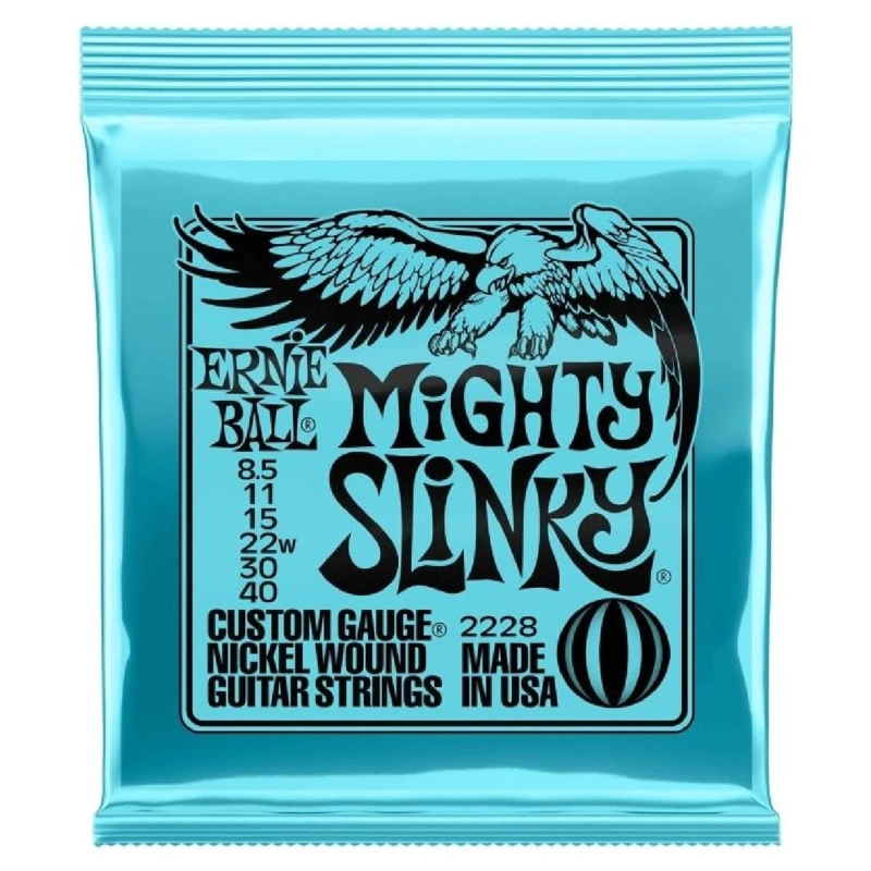 SET 6 CUERDAS PARA GUITARRA ELECTRICA MIGHTY SLINKY 2228 - 1
