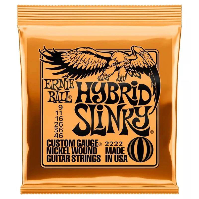 SET 6 CUERDAS PARA GUITARRA ELECTRICA HYBRID SLINKY 2222 - 1