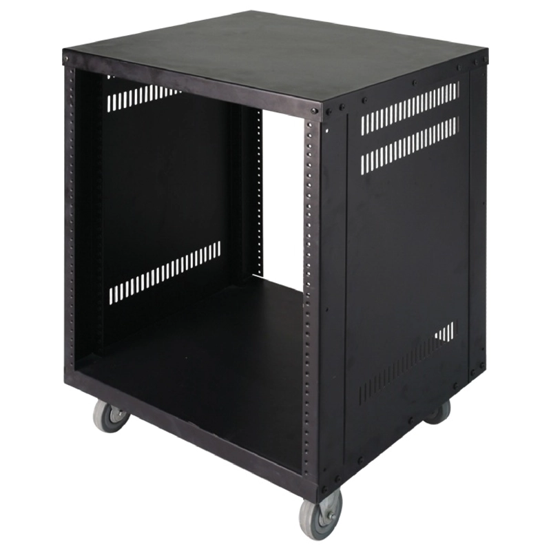 RACK DE 12 ESPACIOS METALICO CON RUEDAS SUPERLUX RS 912 - 1