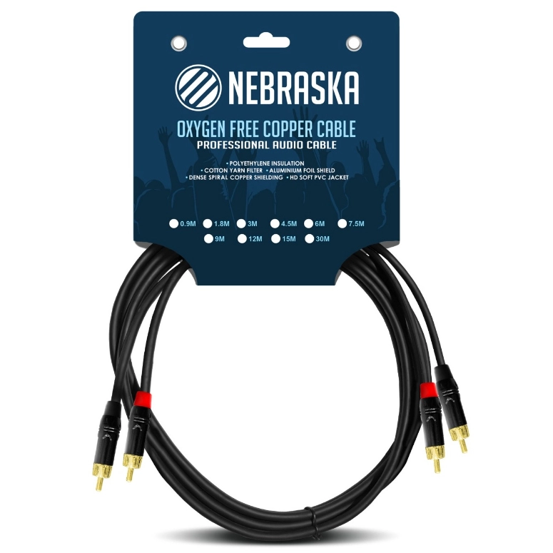CABLE DE AUDIO 2 RCA A 2 RCA NEBRASKA DDR-6 - 1