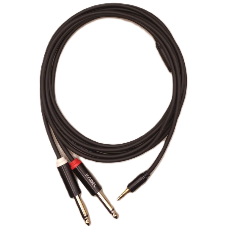 CABLE KABEL DE 3 METROS MINI PLUG A 2 PLUG  KMC-3 - 1