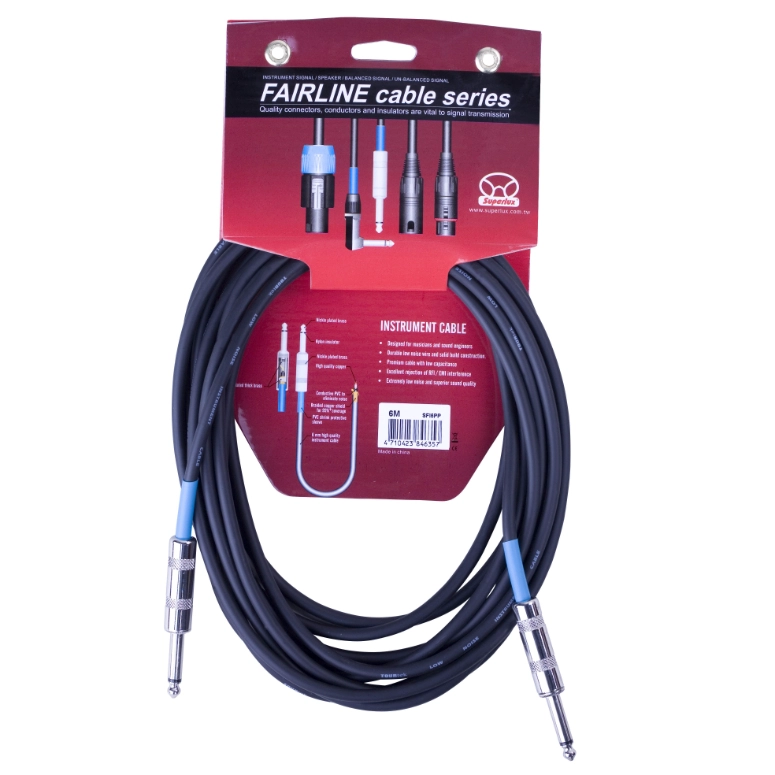 CABLE PARA INSTRUMENTOS 6 METROS SUPERLUX SFI 6PP - 1