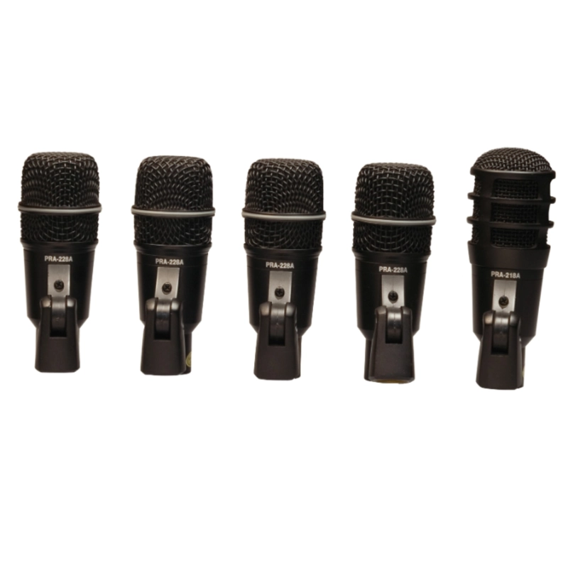 KIT 5 MICROFONOS DINAMICOS PARA BATERIA SUPERLUX DRKA 5 - 1