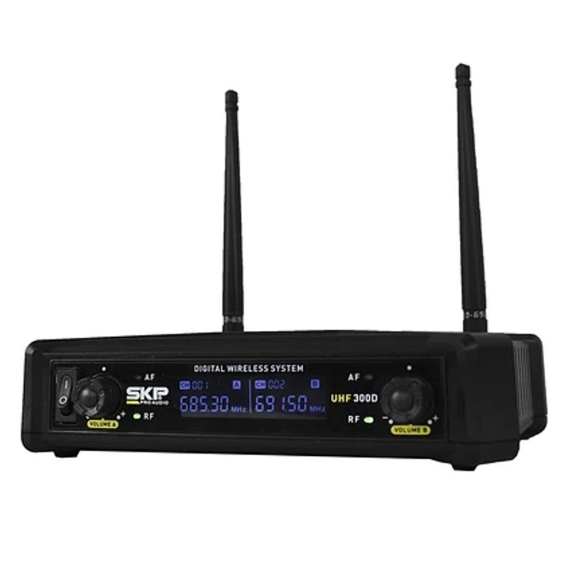 PACK 2 MICROFONOS DINAMICOS INALAMBRICOS SKP UHF 300D - 3