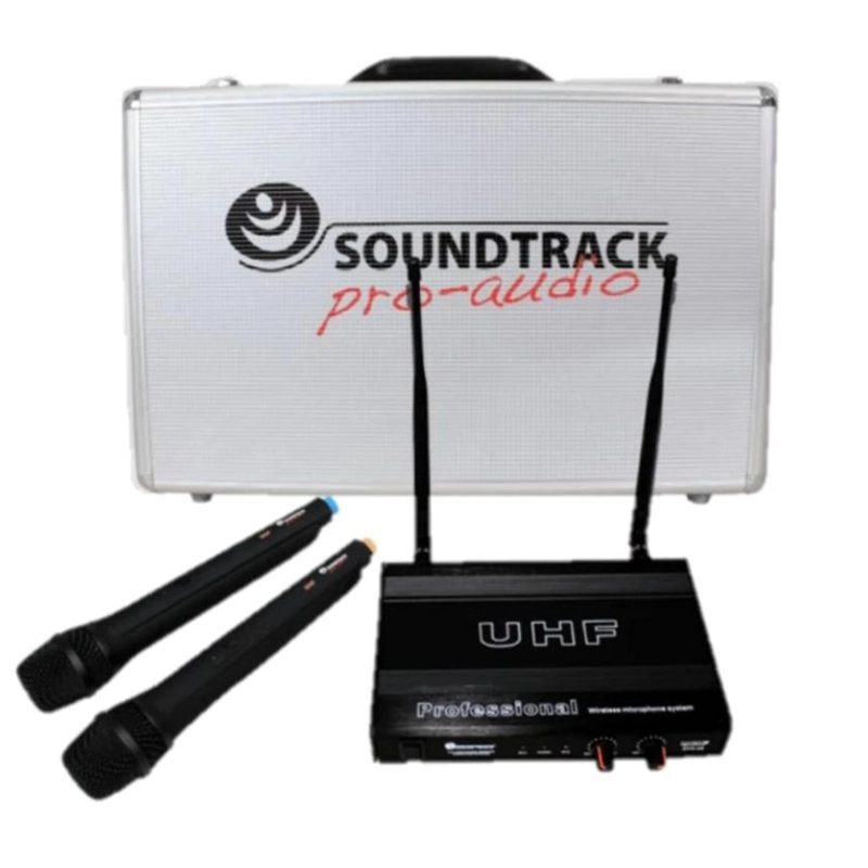 SET MICROFONOS DINAMICOS INALAMBRICOS SOUNDTRACK STW 28HU2 - 1