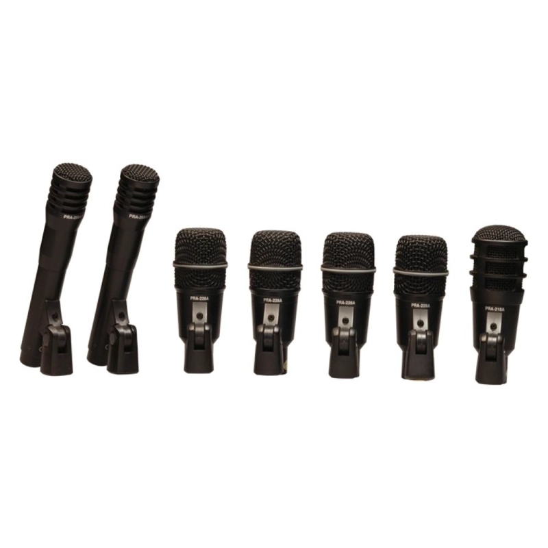SET DE 7 MICROFONOS PARA BATERIA SUPERLUX DRKA5C2 - 1