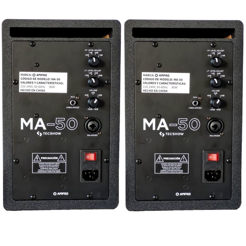 MONITORES HOME STUDIO PROFESIONAL 50W TECSHOW MA 50 - 2