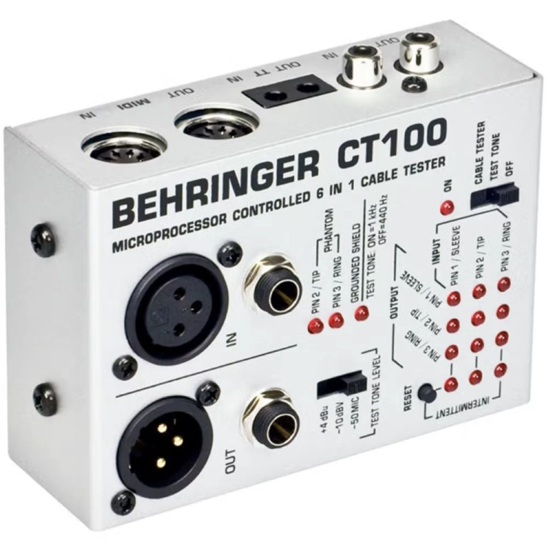 TESTEADOR DE CABLES PROFESIONAL 6 EN 1 BEHRINGER CT-100 - 1