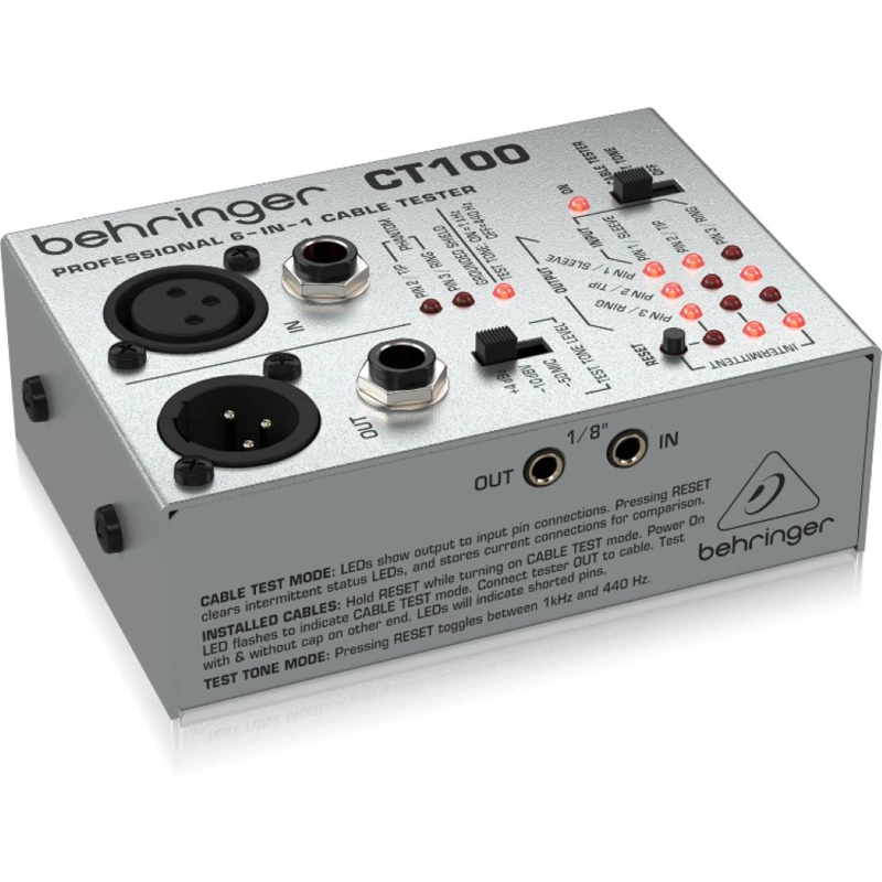 TESTEADOR DE CABLES PROFESIONAL 6 EN 1 BEHRINGER CT-100 - 3
