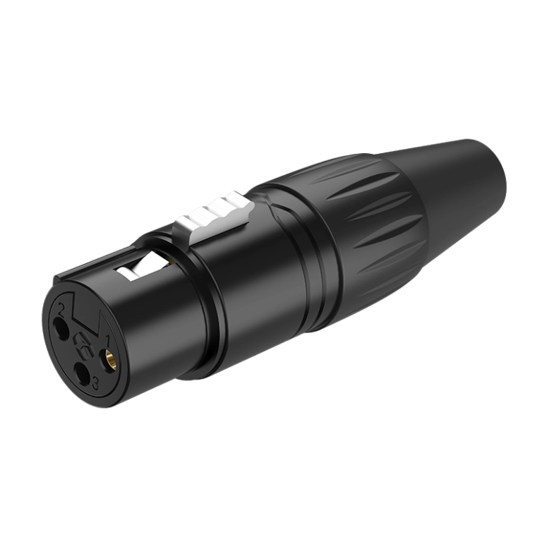 XLR HEMBRA DE 3 POLOS, CARCASA NEGRA ROXTONE RX3FP-BG - 1
