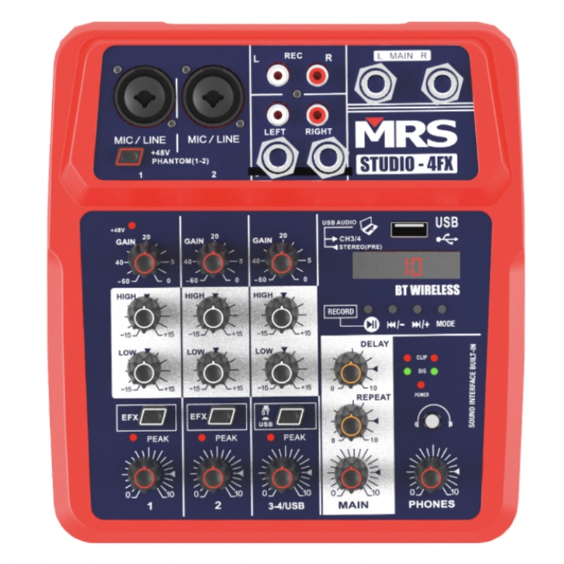 MIXER MEZCLADOR DE ESTUDIO MRS STUDIO 4FX - 1