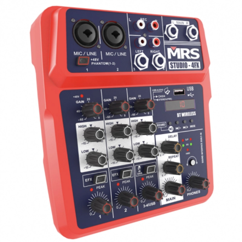 MIXER MEZCLADOR DE ESTUDIO MRS STUDIO 4FX - 2