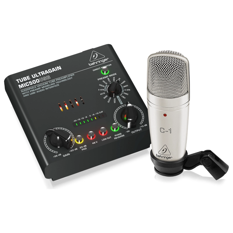 MICROFONO CONDENSADOR CON INTERFAZ DE AUDIO BEHRINGER VOICE STUDIO - 1