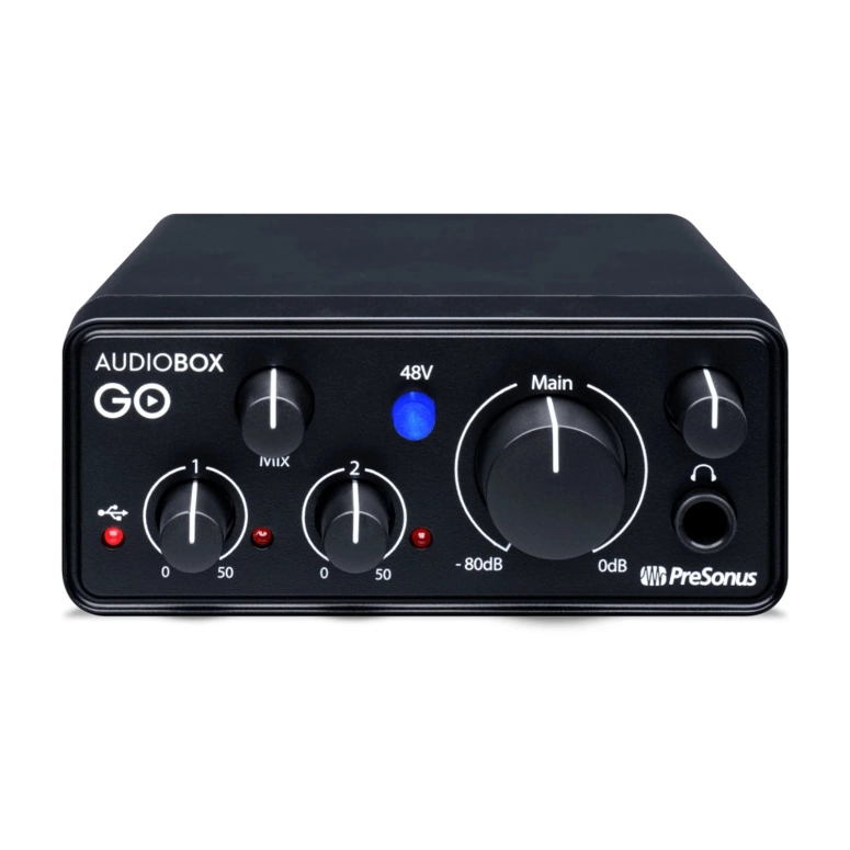 PACK INTERFAZ DE AUDIO CON MICROFONO Y AUDIFONOS PRESONUS AUDIOBOX GO CRE - 2