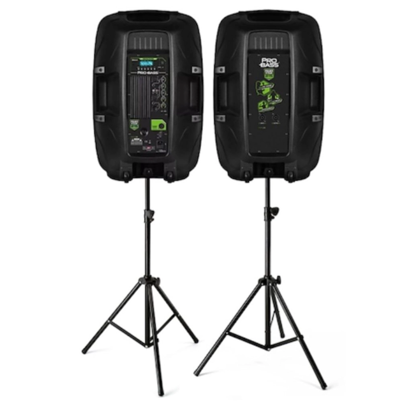 COMBO DE PARLANTES ACTIVO + PASIVO PROBASS POWERSTAGE 215 - 2