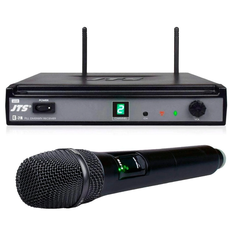 SISTEMA DE MICROFONO INALAMBRICO JTS E-7R + E-7TH - 1
