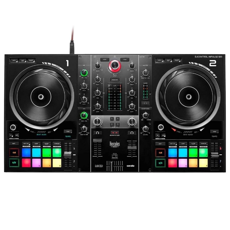 CONTROLADOR DE DJ PROFESIONAL HERCULES IMPULSE 500 - 1