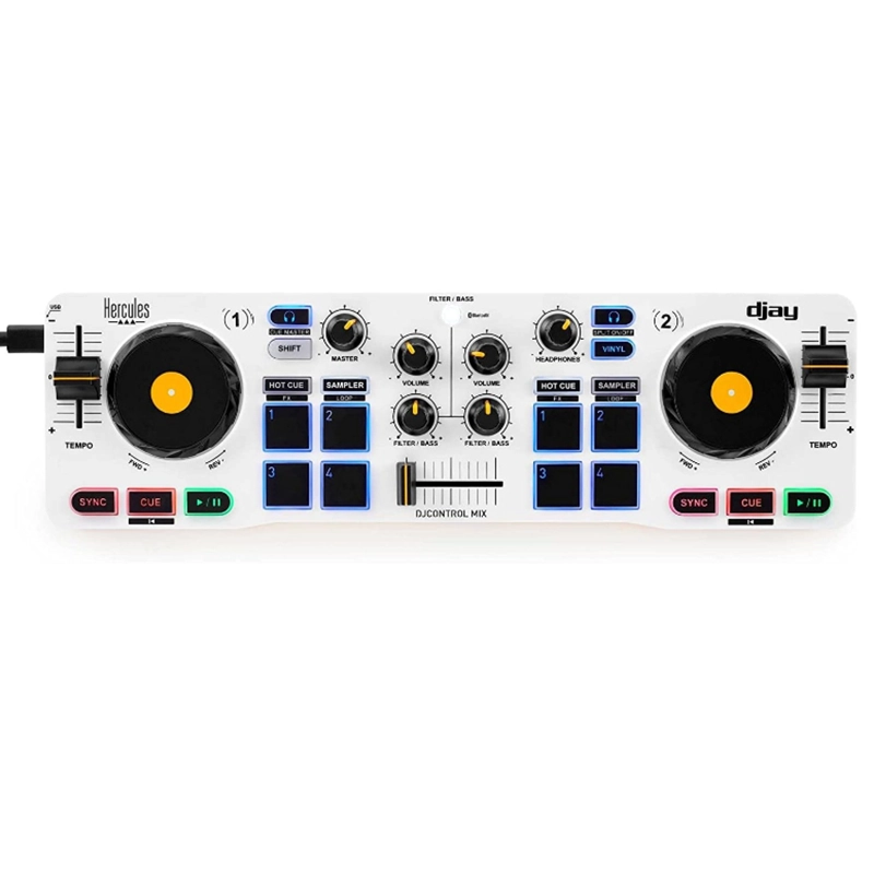 CONTROLADOR DE DJ PORTATIL PERSONAL HERCULES DJCONTROL MIX - 1