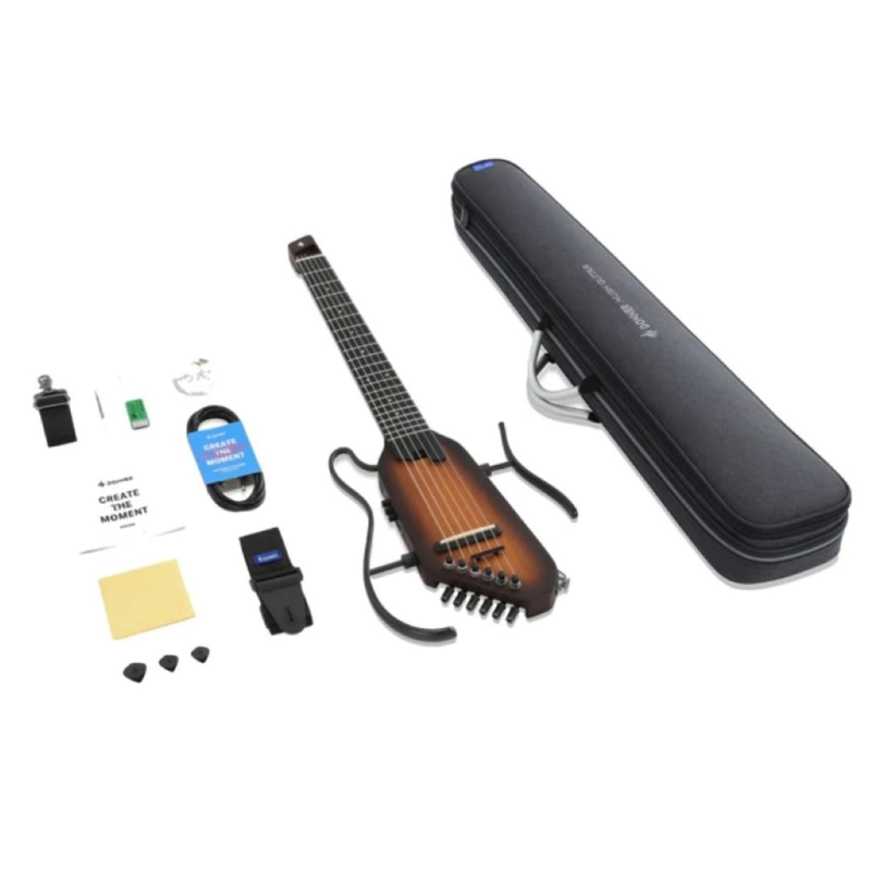 GUITARRA ELECTROACUSTICA PORTATIL DONNER HUSH-C SUNBURST. - 2