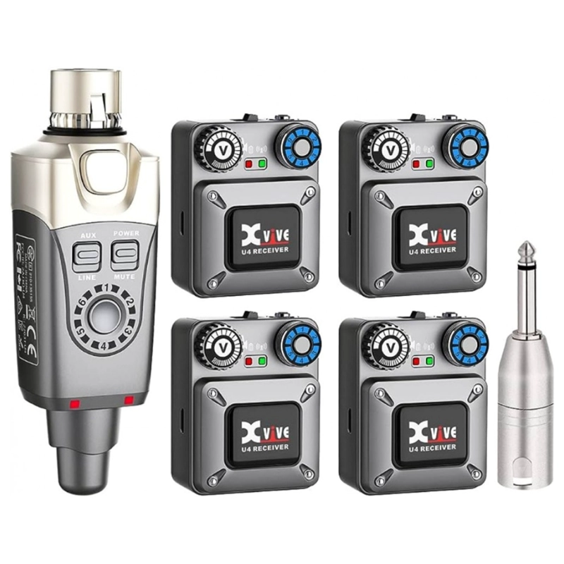 SISTEMA DE MONITOR INTRAUDITIVO INALAMBRICO XVIVE U-4 R4 - 1