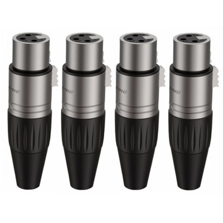4 CONECTORES XLR HEMBRA DE 3 POLOS ROXTONE 4 X RX3FP-NT - 2