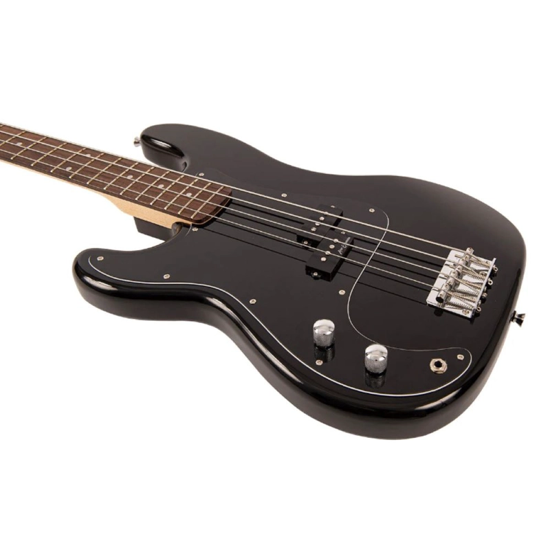 BAJO ELE CTRICO 4 CUERDAS CON PASTILLA SPLIT COIL VINTAGE LH-V40 BLK - 2