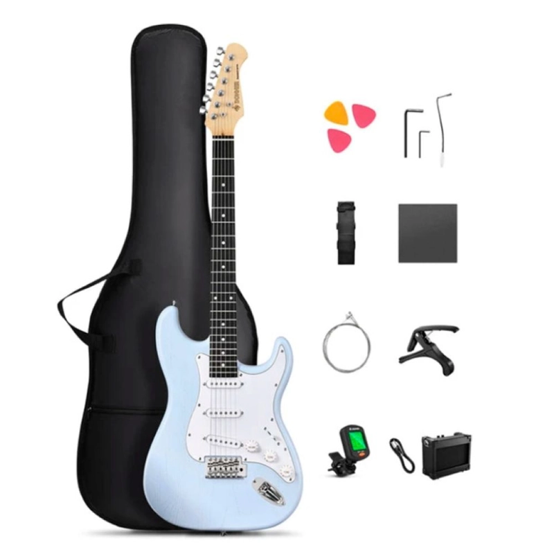 GUITARRA ELE CTRICA + KIT COMPLETO DONNER DST-80 SONIC BLUE - 1