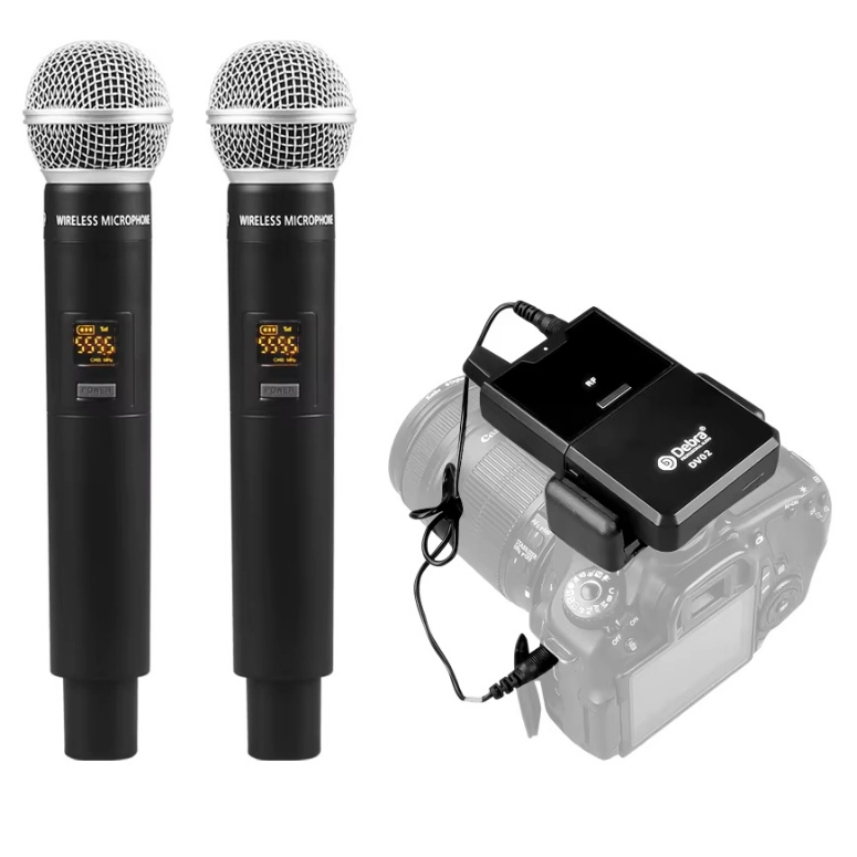SISTEMA DE MICROFONO INALAMBRICO UHF PORTATIL DEBRA DV-02H - 3