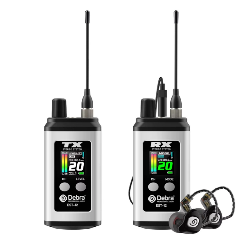SISTEMA DE MONITOREO INTRAAURAL INALAMBRICO PORTATIL DEBRA EST-12 - 1