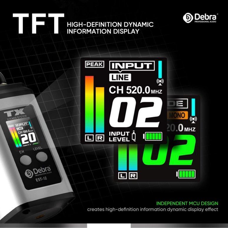SISTEMA DE MONITOREO INTRAAURAL INALAMBRICO PORTATIL DEBRA EST-12 - 4