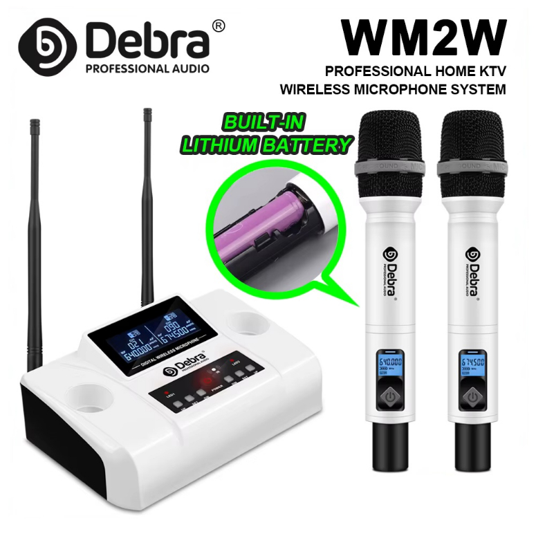 SISTEMA DE MICROFONO INALAMBRICO DEBRA WM-2W - 3