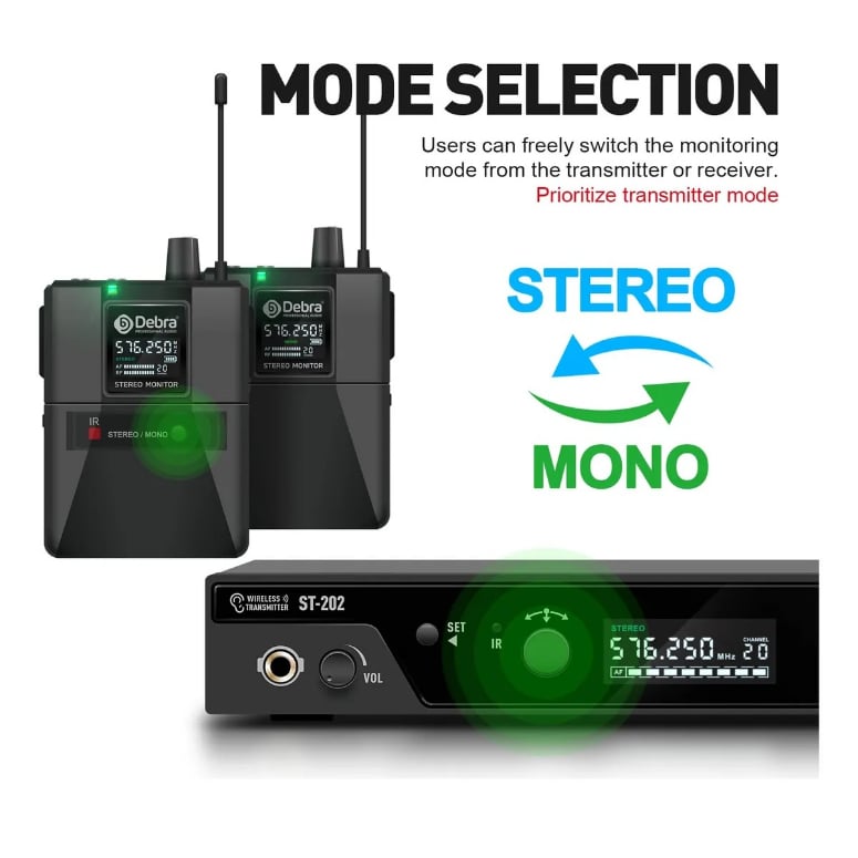 SISTEMA DE MONITOREO INALAMBRICO INTRAAURAL DEBRA ST-202 - 3