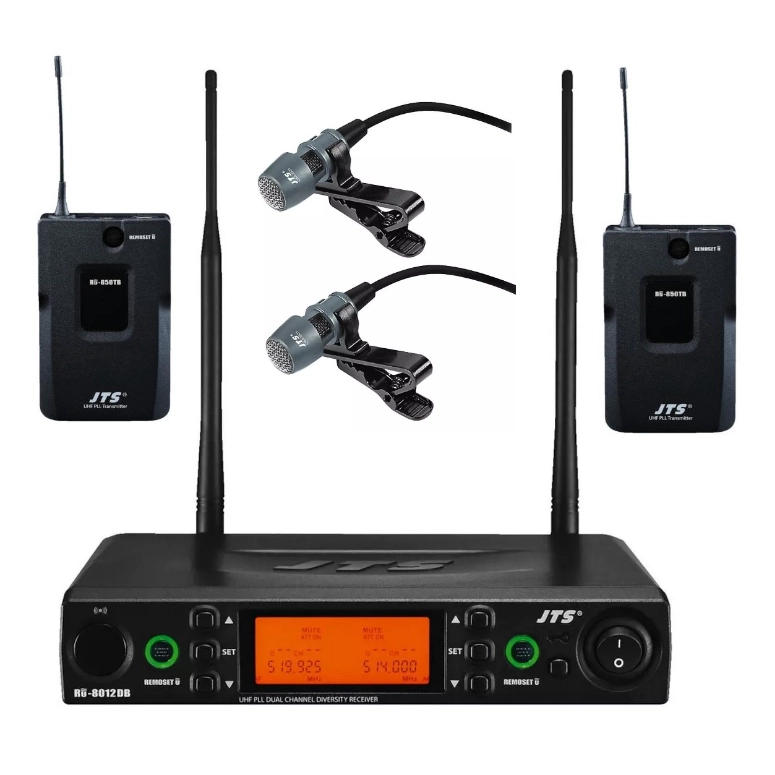 SISTEMA INALAMBRICO DOBLE DE SOLAPA JTS RU-8012DB-RU-850TB+CM-501 - 1